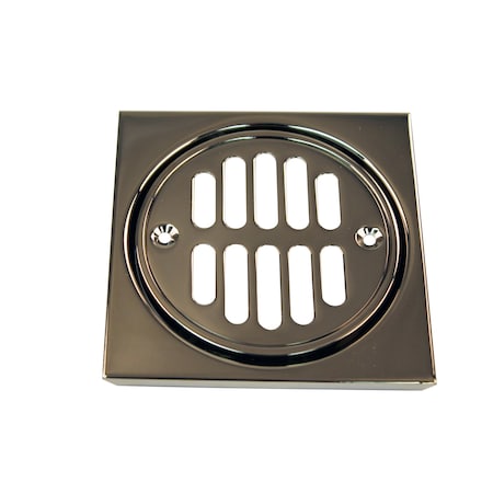 Westbrass Shower Strainer Set Square W/ Crown in Polished Chrome D313-26